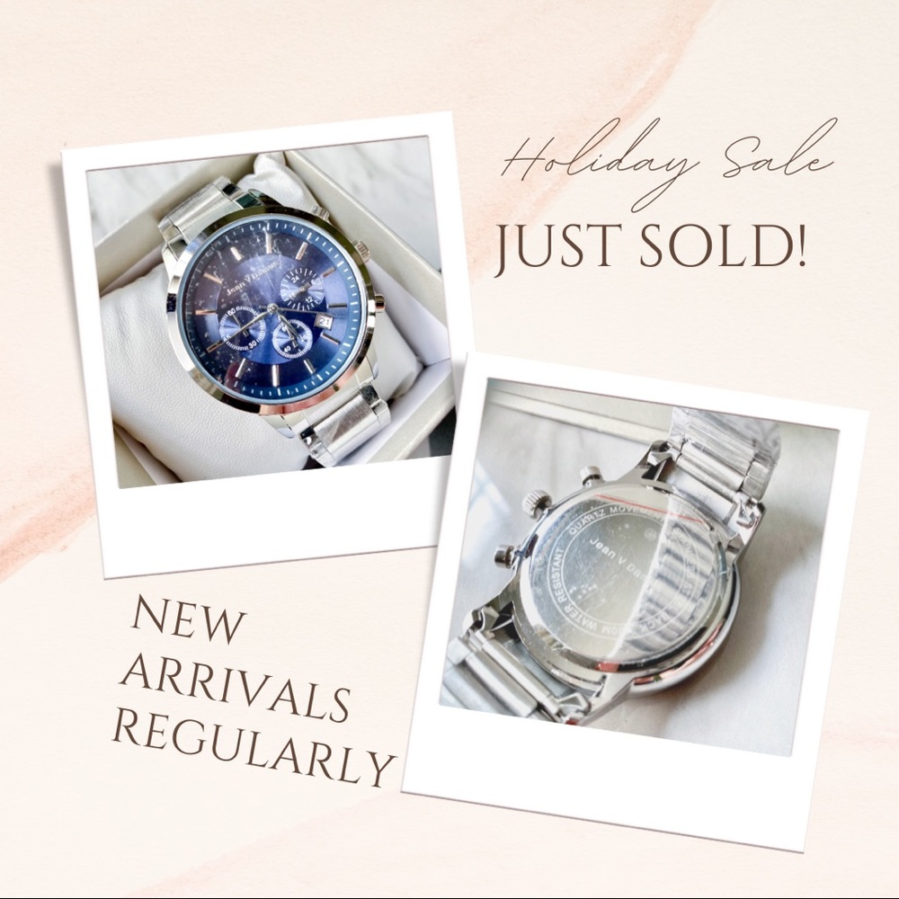 Stainless Steel Silver/Blue Watch